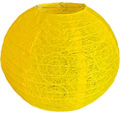 levnelampiony.eu Žlutý perforovaný kulatý lampion stínidlo průměr 30 cm motiv ulita