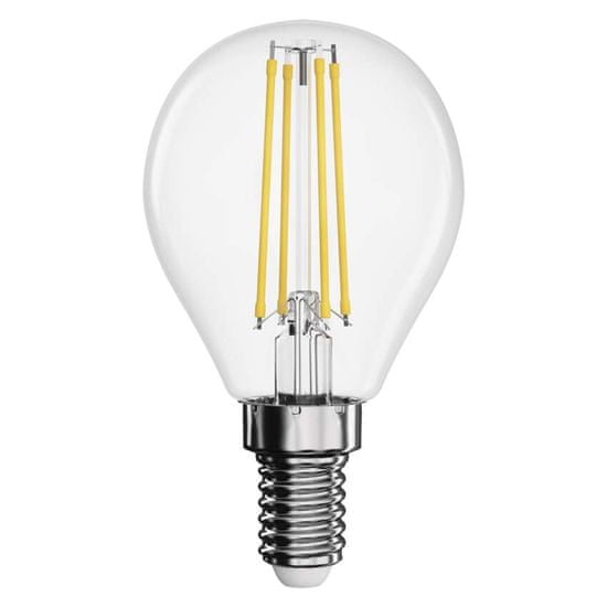 Emos LED žárovka Filament Mini Globe / E14 / 6 W (60 W) / 810 lm / teplá bílá