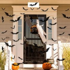 Korbi Závěsná dekorace netopýři, halloweenská girlanda, dekorace 15 kusů