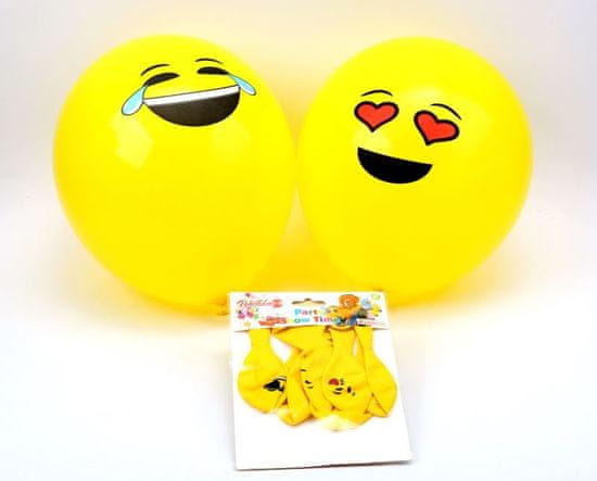 CBPAP Nafukovací balonek žlutý potisk Smajlík 5ks