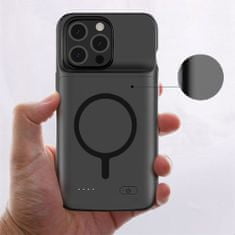 Tech-protect Powercase MagSafe kryt s baterií na iPhone 15 Pro 7000mAh, černý