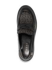 Guess Dámská obuv na podpatku, mokasíny Lifts černé, logové 38