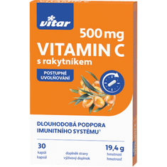 VITAR Vitamin C 500 mg s rakytníkem, 30 kapslí