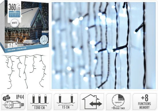 HOMESTYLING Vánoční světelný řetěz 360 led žárovek s časovačem