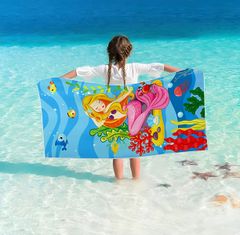EXCELLENT Plážová osuška barevná 70x140cm - Mořská panna s koráli