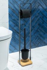 DURAmat WC stojan, černý, 14,5x73,3x14,5 cm