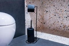DURAmat Stojan na toaletní papír, nerez, černý, 19x54x16,3 cm