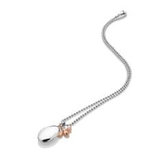 Hot Diamonds Jedinečný stříbrný bicolor náhrdelník s diamantem Memories DP878 (řetízek, přívěsek)