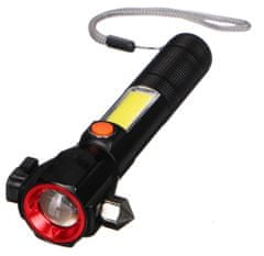SIXTOL Svítilna do auta bezpečnostní s magnetem CAR LAMP SAFETY, 300 lm, COB LED, USB SIXTOL