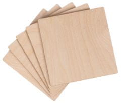 SIXTOL Dřevěné destičky, 10 x 10 cm, 5 ks - SIXTOL 