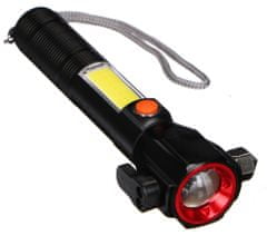 SIXTOL Svítilna do auta bezpečnostní s magnetem CAR LAMP SAFETY, 300 lm, COB LED, USB