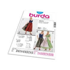 Burda Střih Burda 7870 - Krojová sukně, krojová zástěrka, krojová halenka