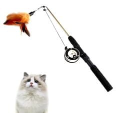 APT ZW10 Hračka pro kočku - rybářský prut s navijákem