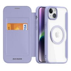 Dux Ducis Dux Ducis Skin X Pro Flipové pouzdro s MagSafe pro Apple iPhone 15 Plus purple 6934913025222