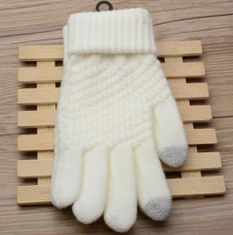 Kaxl Dotykové zimní rukavice, bílé BQ19O