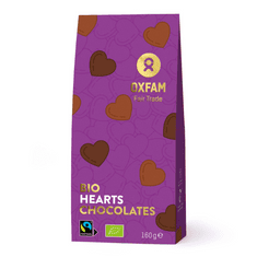 Oxfam Fairtrade Bio čokoládová srdíčka plněná 160g