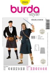 Burda Střih Burda 2515 - Kilt, Highlander, Skot, William Wallace