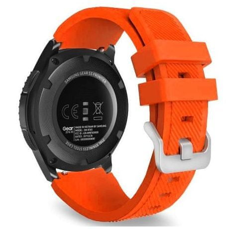 BStrap Silicone Sport szíj Huawei Watch GT3 46mm, grep orange