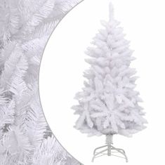 Greatstore Umělý sklápěcí vánoční stromek se stojanem bílý 120 cm
