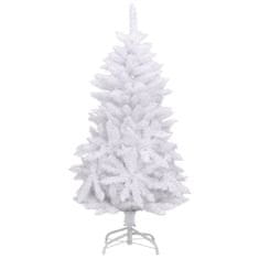 Greatstore Umělý sklápěcí vánoční stromek se stojanem bílý 150 cm