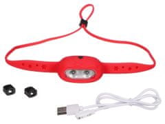 SIXTOL Čelovka s gumovým páskem, voděodolná, 120 lm, LED, USB - SIXTOL 