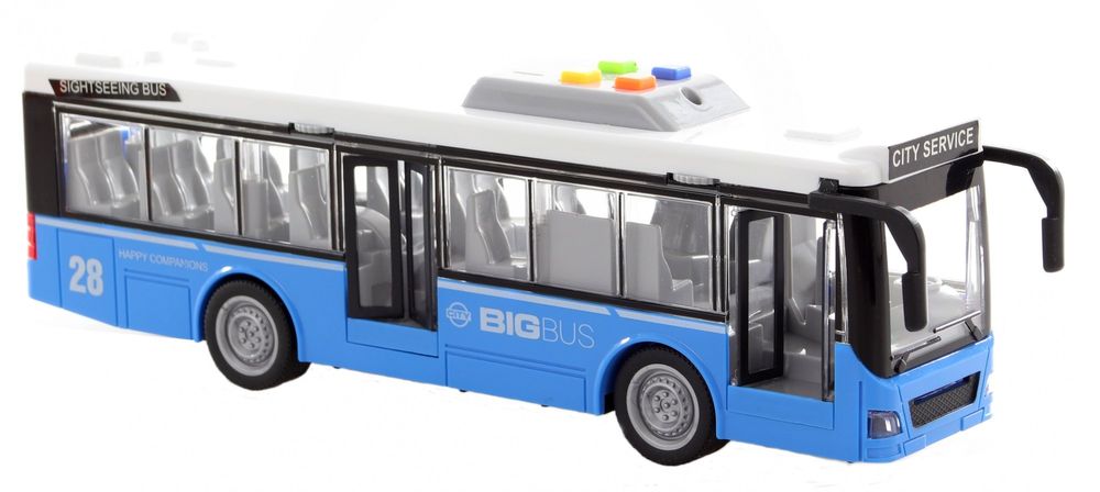 Levně Lamps Autobus modrý na baterie
