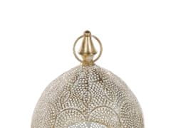 Beliani Dekorativní kovová lucerna zlatá LAESO