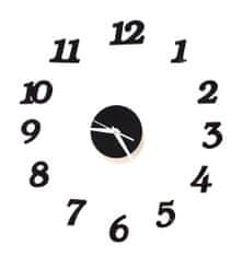 KIK Nástěnné hodiny černé 12 hodin