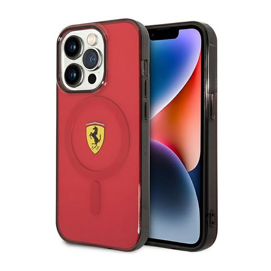 Ferrari Translucent Magsafe - Kryt Na Iphone 14 Pro (Červený)