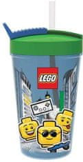 LEGO Kelímek s brčkem ICONIC Boy - modrá/zelená