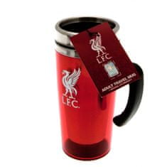 FotbalFans Cestovní hrnek Liverpool FC, červený, znak klubu, 450ml