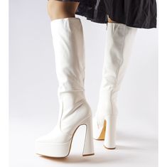 Bílé boty s pevným jehlovým podpatkem velikost 40
