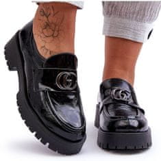 Dámské kožené boty s ornamentem černé velikost 39