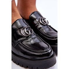 Dámské kožené boty s ornamentem černé velikost 39
