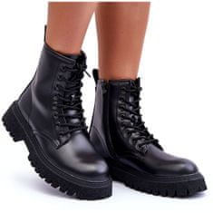 Vinceza Dámské kožené pracovní boty Black velikost 39