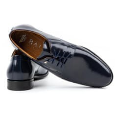 Pánská společenská kožená obuv 480 navy blue velikost 46