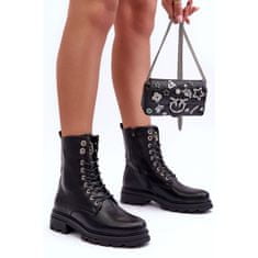 Vinceza Dělnické boty s ornamentem černé velikost 41