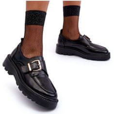 Vinceza Kožené boty na podpatku s přezkou velikost 40