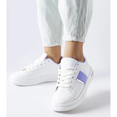 Bílá sportovní obuv s fialovými akcenty velikost 40
