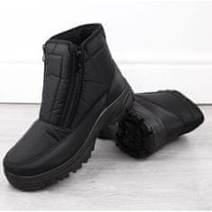 Pánské zateplené sněhové boty černé velikost 41