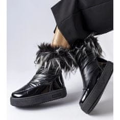 Big Star Černé zateplené sněhové boty velikost 40