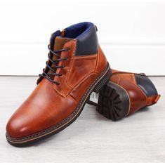 Pánské zateplené kožené boty boty velikost 40