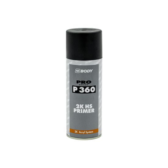 HB BODY P360 Sprej - Černý (400ml) - akrylátový, antikorozní plnič