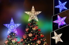 CoolCeny Svítící LED hvězda na vánoční stromeček - Modrá