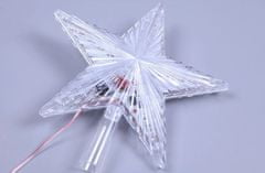 CoolCeny Svítící LED hvězda na vánoční stromeček - Bílá teplá