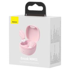 Greatstore Encok WM01 TWS Bluetooth 5.3 bezdrátová sluchátka do uší růžová