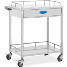 Greatstore Kosmetický laboratorní vozík STAL 2 police 1 zásuvka 71 x 44 x 87 cm 40 kg