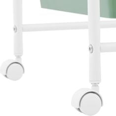 Greatstore Kadeřnický vozík koupelnový toaletní stolek 6 zásuvek 36 x 32 x 76 cm - krémově zelený