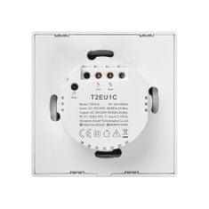 shumee Jednokanálový dotykový světelný spínač WiFi tlačítko bílý T2EU1C-TX