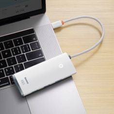 Greatstore Adaptér řady Lite HUB USB-C HDMI 4x USB 3.0 20cm bílý
